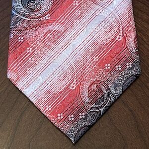 Top Knot Red Black 100% Silk Men’s Neck Tie